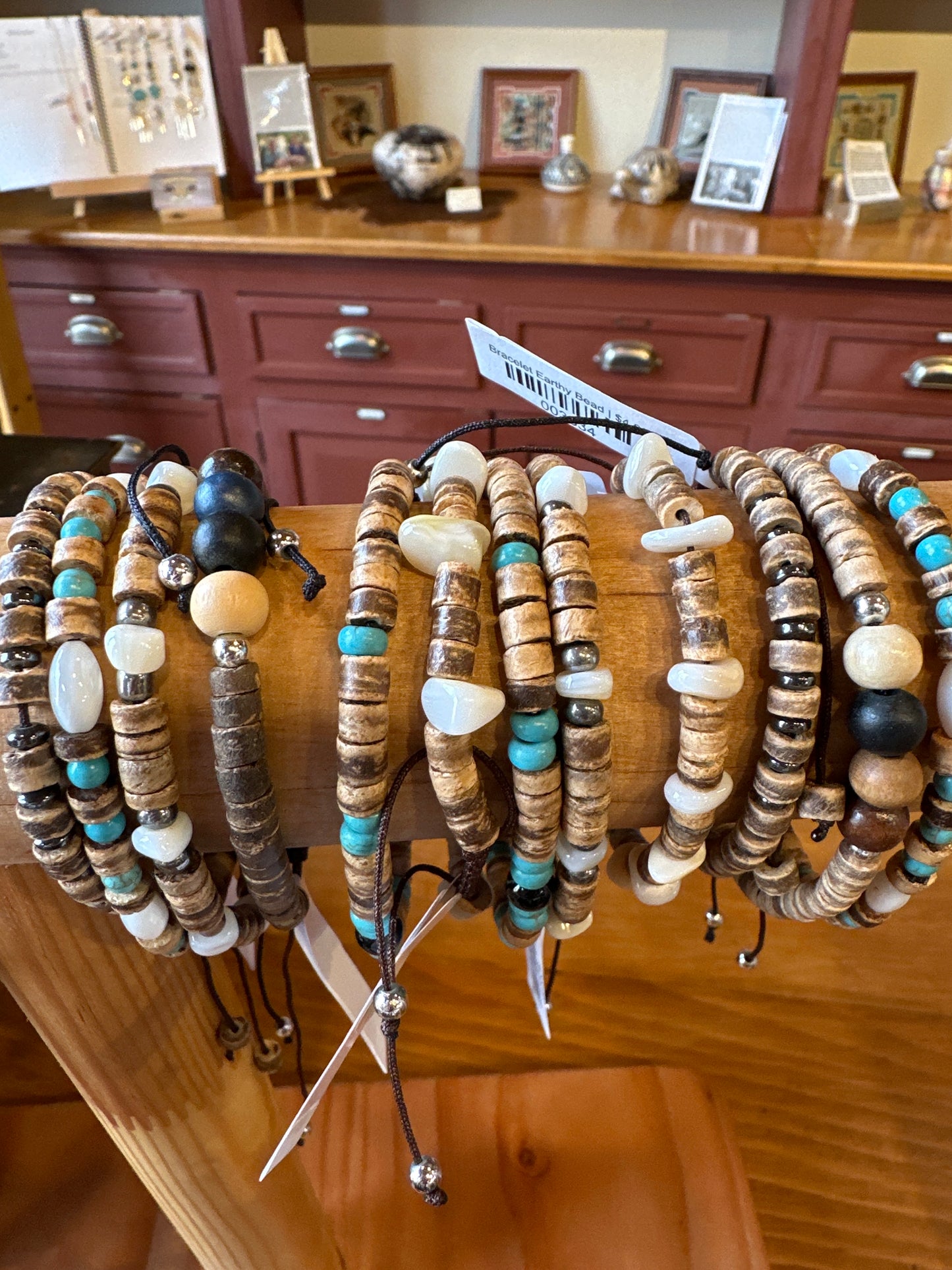 Bracelet Earthy Bead/ BW